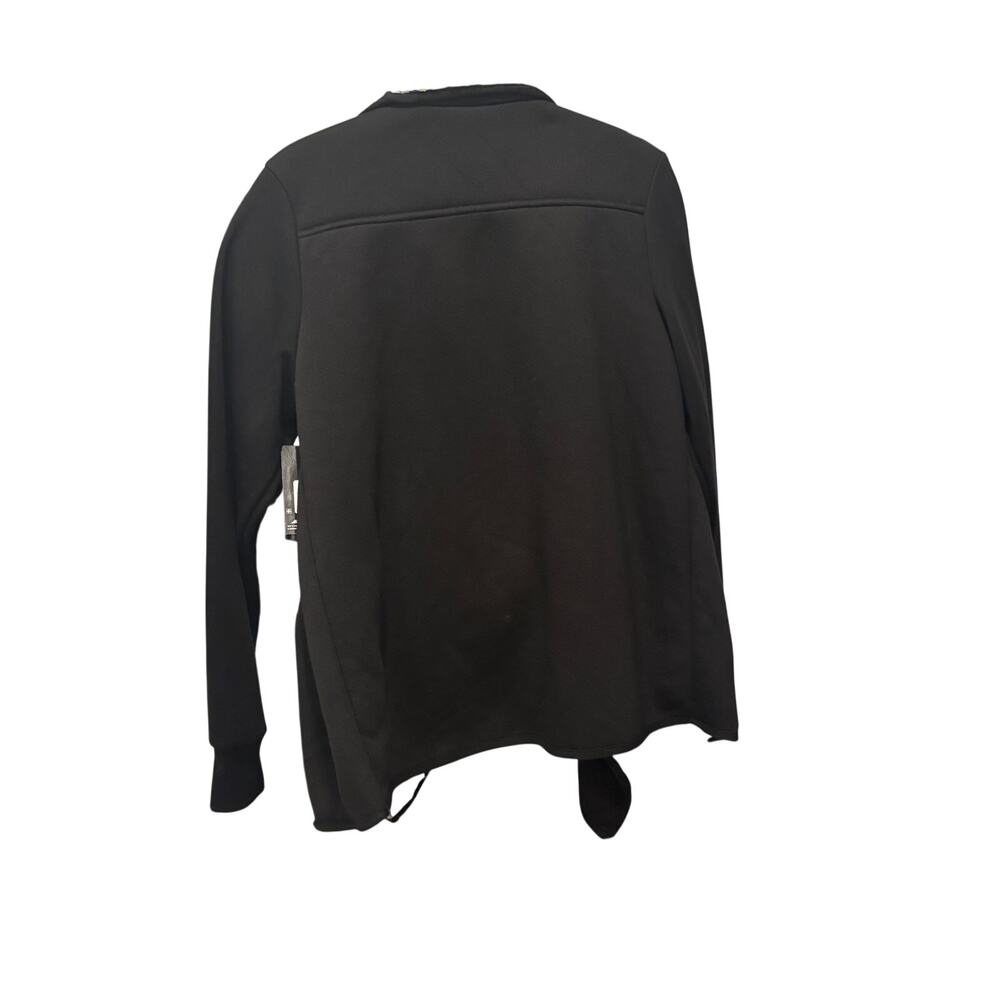 AVIA Sherpa Lined Open Front Jacket Women’s M Black Cozy Athleisure - Picture 6 of 6